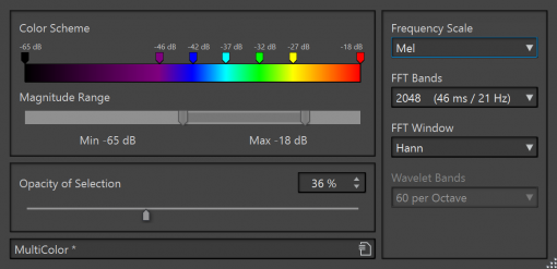 Spectrogram Settings